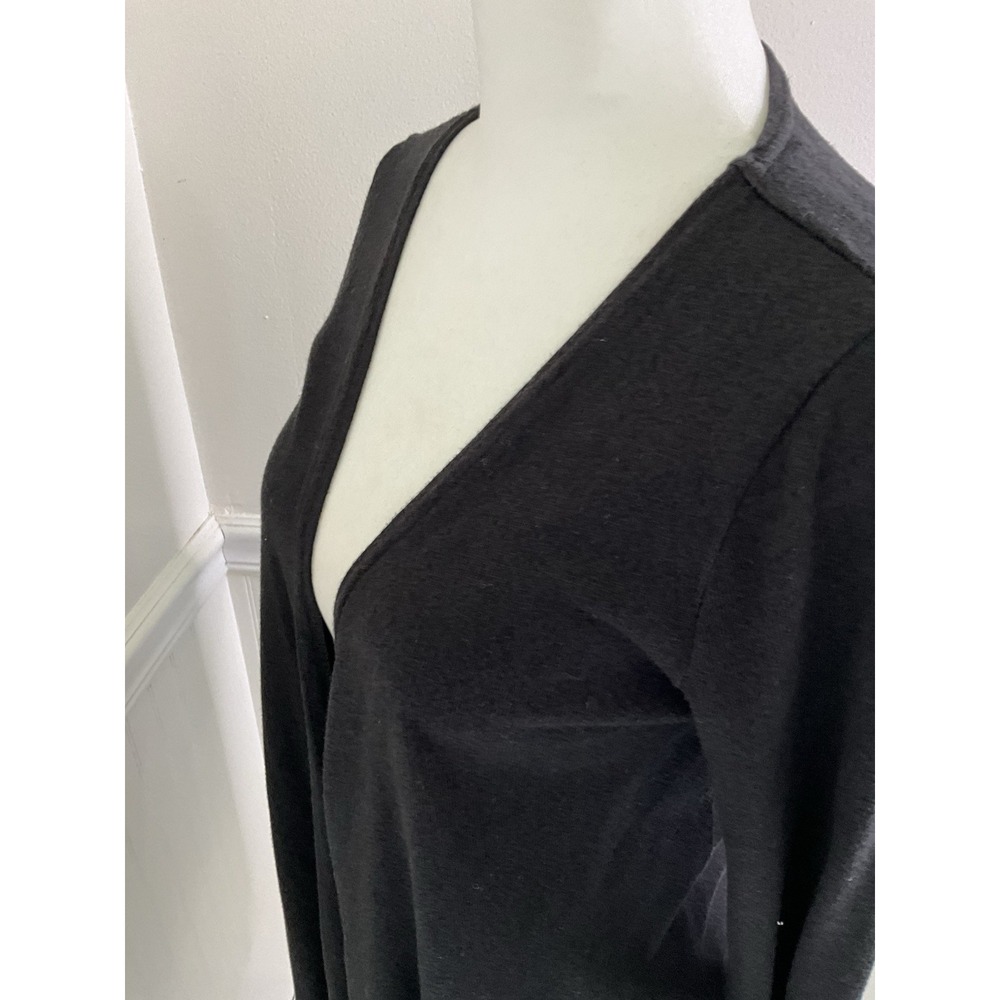 Athleta Highland Wrap Open Cardigan Sweater Black Knit Stretch Women's Size S/M - Picture 6 of 8